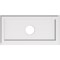 Ekena Millwork Rectangle Architectural Grade PVC Ceiling Medallion, 20"W x 10"H x 3"ID x 7"C x 1"P, One-Piece CMP20X10RE-03000 - alternate 1